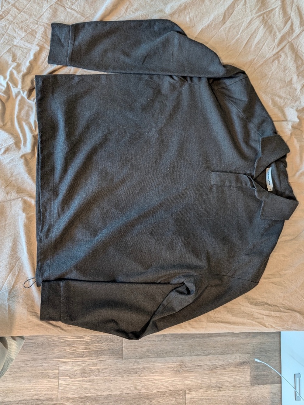 Dennis Drawstring-Hem Twill Polo Shirt - The Frankie Shop - Picture 2 of 4